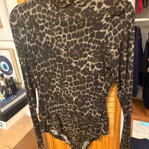 Leopard Print Long Sleeve Top